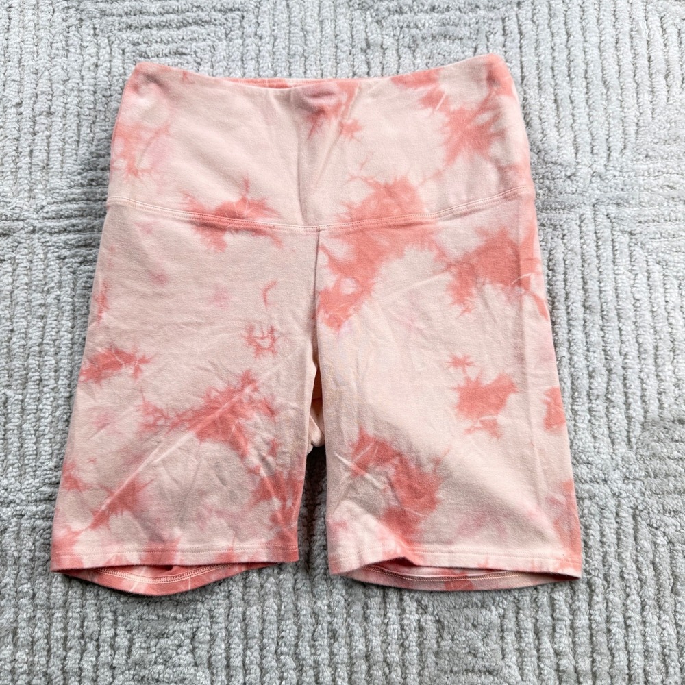 PINK Victoria's Secret Yoga Bike Shorts Women's XS Pink Tie Dye High Waisted